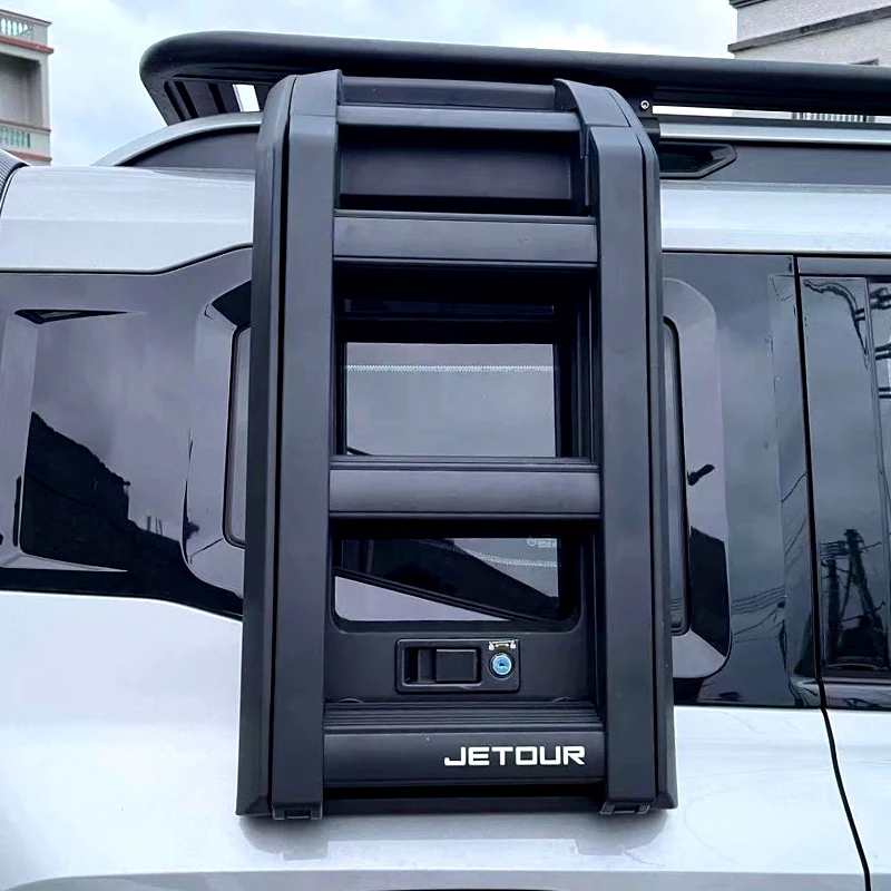 

Car Accessories Elevatable Aluminum Modification Upgrade Parts Telescopic Climb Folding Side Ladder for Jetour Traveler T2