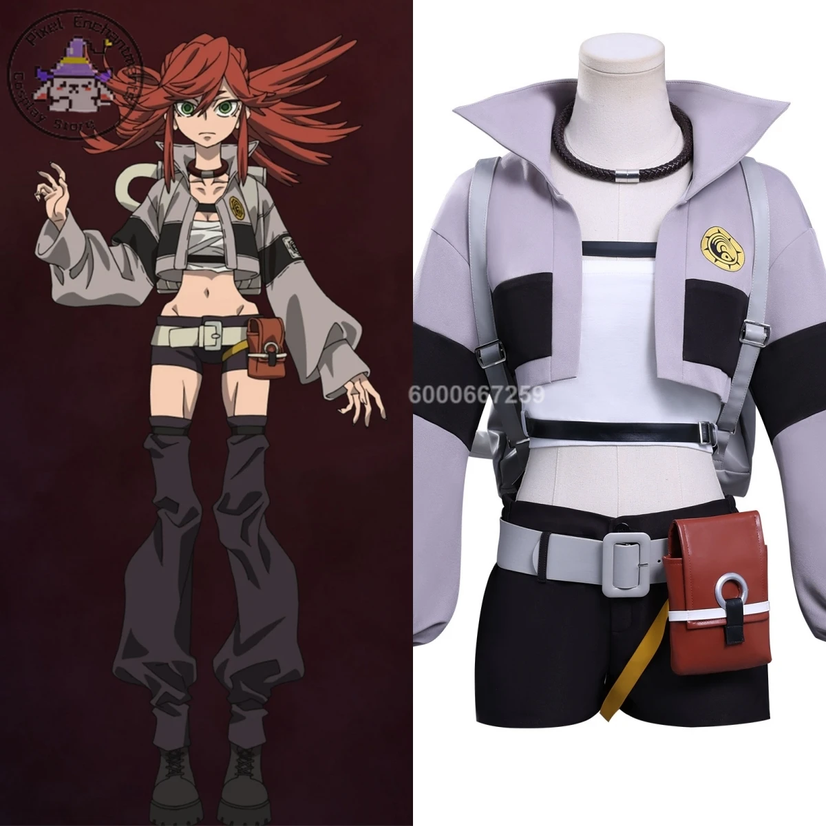 

Manga Cosplay Costume Anime Li Glaze Role Playing Clothes Cute Outfit with Backpack for Women Comic Con Halloween Party Suits