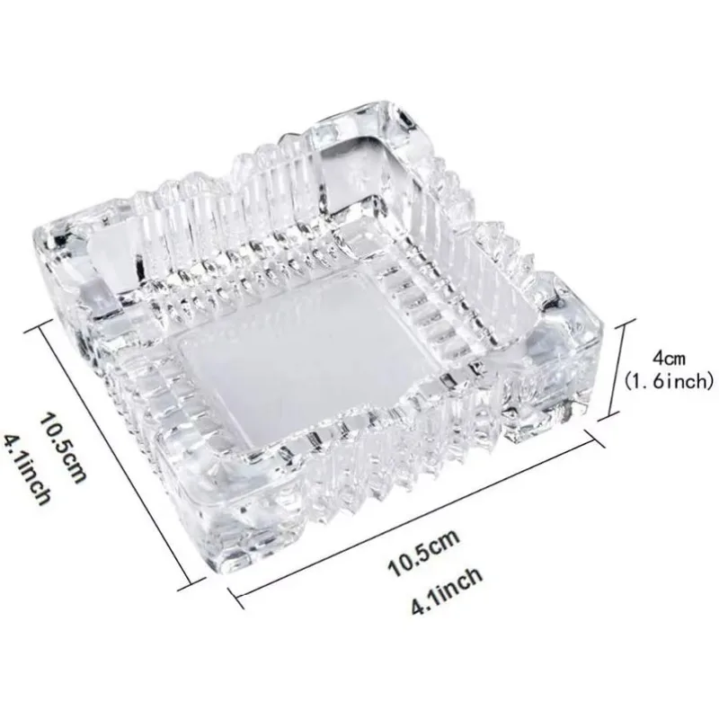 Engraved logo High-grade glass ashtray Printed round octagonal square ashtray with custom logo
