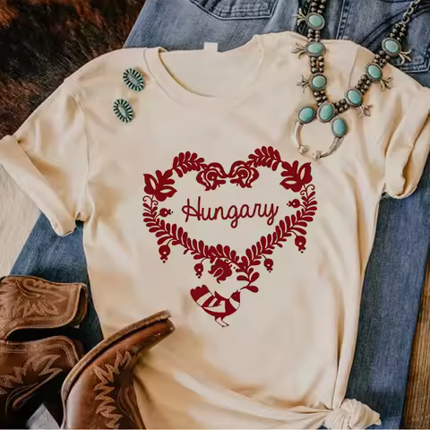 Hungarian t shirt women funny graphic designer t-shirts female designer clothes