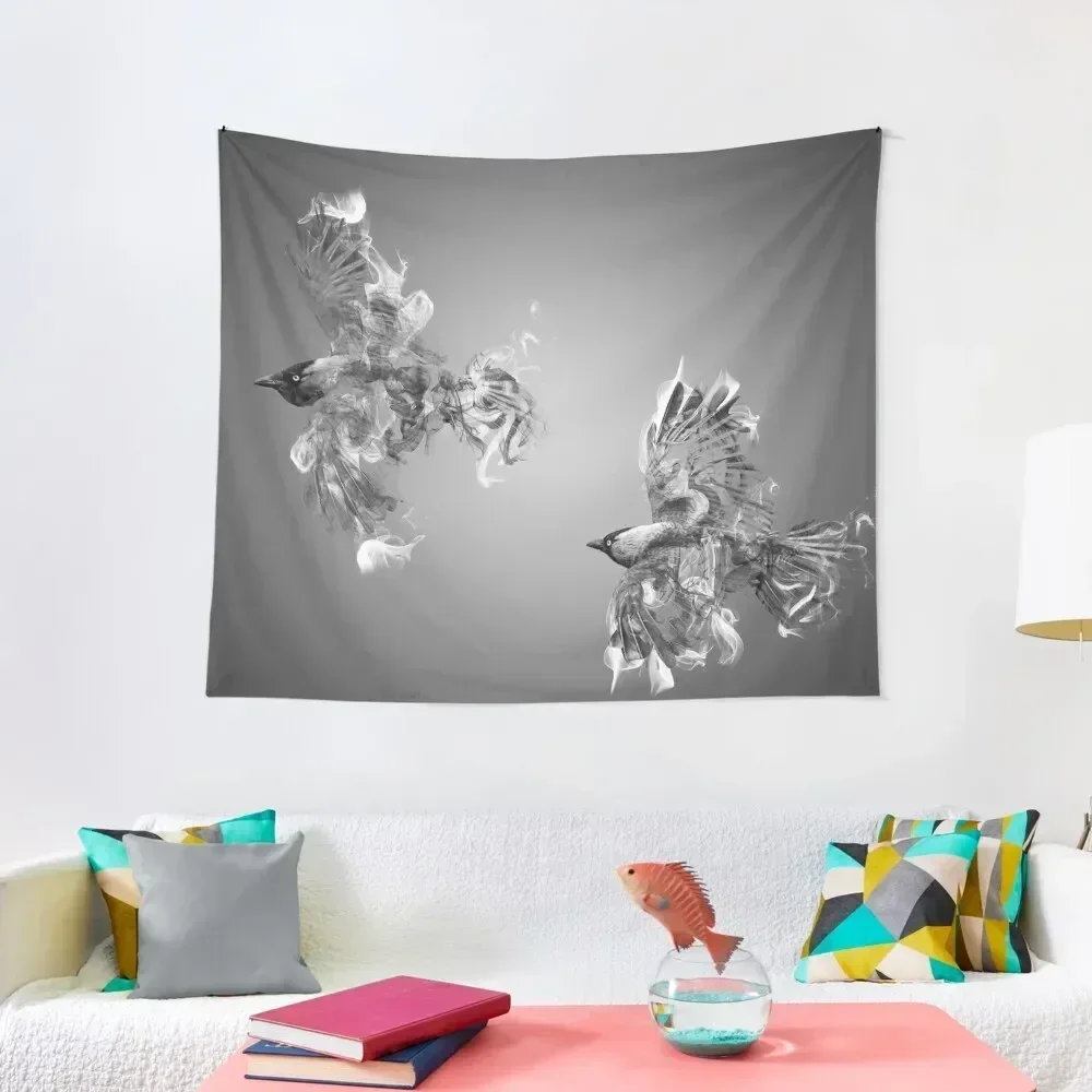 

smokey jackdaws Tapestry Cute Decor Kawaii Room Decor Nordic Home Decor Tapestry