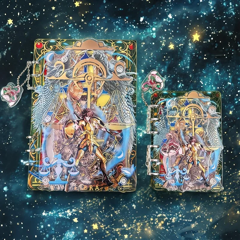 Golden Saint, Seiya, Libra, Acrylic, Shaker Notebook, Fashion,Creativity, Salsa,Notepad,Collections,Daily Use,and Birthday Gifts