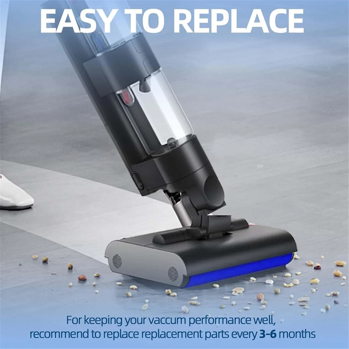 2 pak komponen pengganti sikat rol untuk Dyson cuci G1 pembersih basah, mesin penggosok lantai tambahan vakum