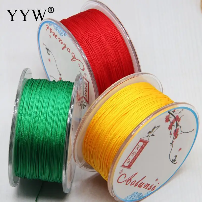 6mm 50m Macrame Rope Satin Rattail Nylon Cords/String Beading Thread Chinese Knot Cord For Diy Jewelry Making Accessories