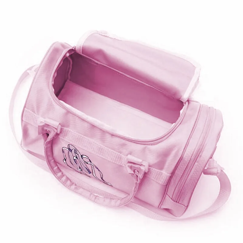 جديد أكياس رقص الباليه الوردي الفتيات الرياضة الرقص الاطفال على ظهره الطفل برميل حزمة حقيبة زي الملابس الأحذية فستان حقيبة يد