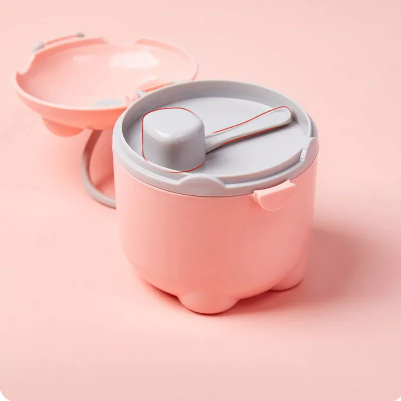 Baby Melk Poeder Container Met Lepel Piggy Dubbele Afdichting Voedselopslag Doos Bpa Gratis Baby Snacks Container Melkpoeder Doos