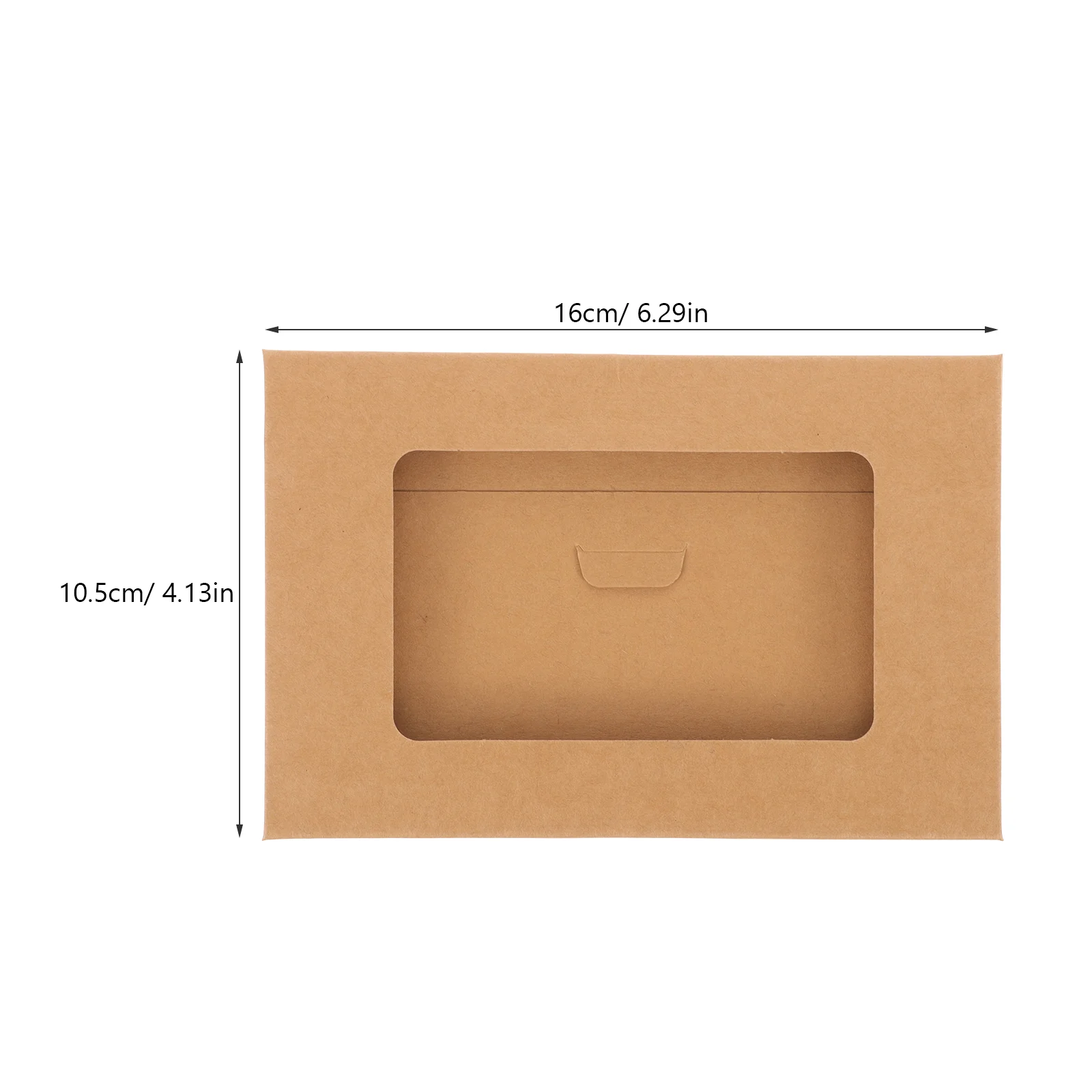 10 Pcs Postcards Window Envelope Box Paper Case Wrapping Bags Christmas Boxes Light Brown