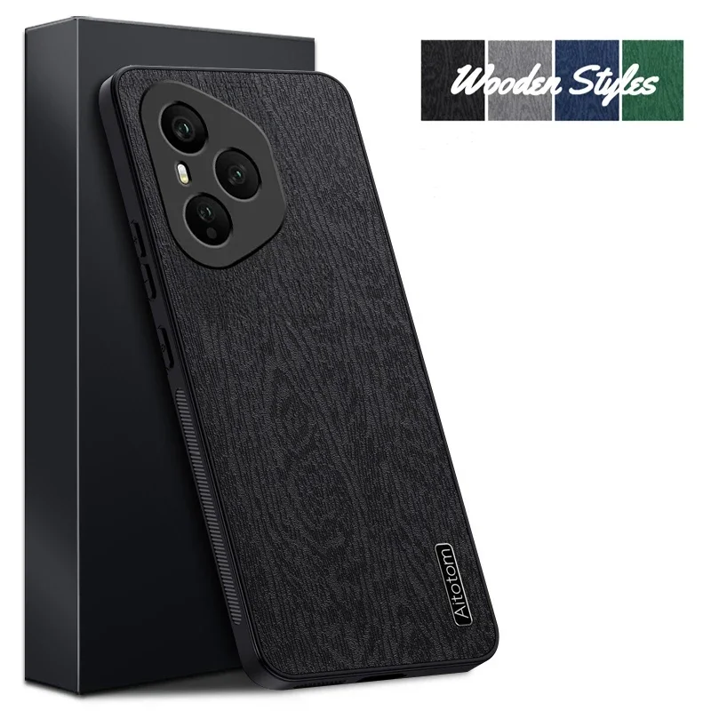 

Leather Wood Pattern Case For Honor 400 Pro Lite 5G Shockproof Silicone Back Cover Protection Case For Honor 400 Pro Lite 5G