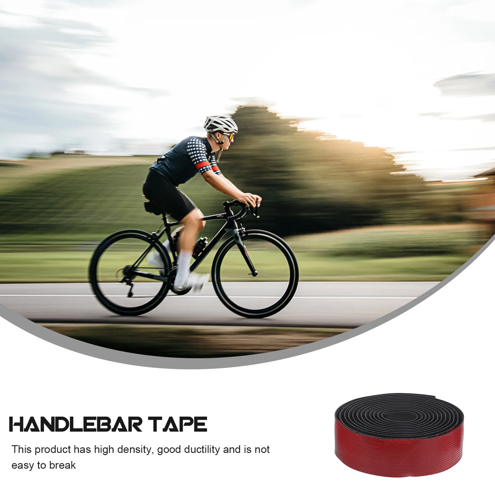 

1Pair PU Eva Bicycle Handlebar Tape Breathable Non Slip Lightweight Cycling Grip Wrap Red Handlebar Tape Cycling Handle Belt