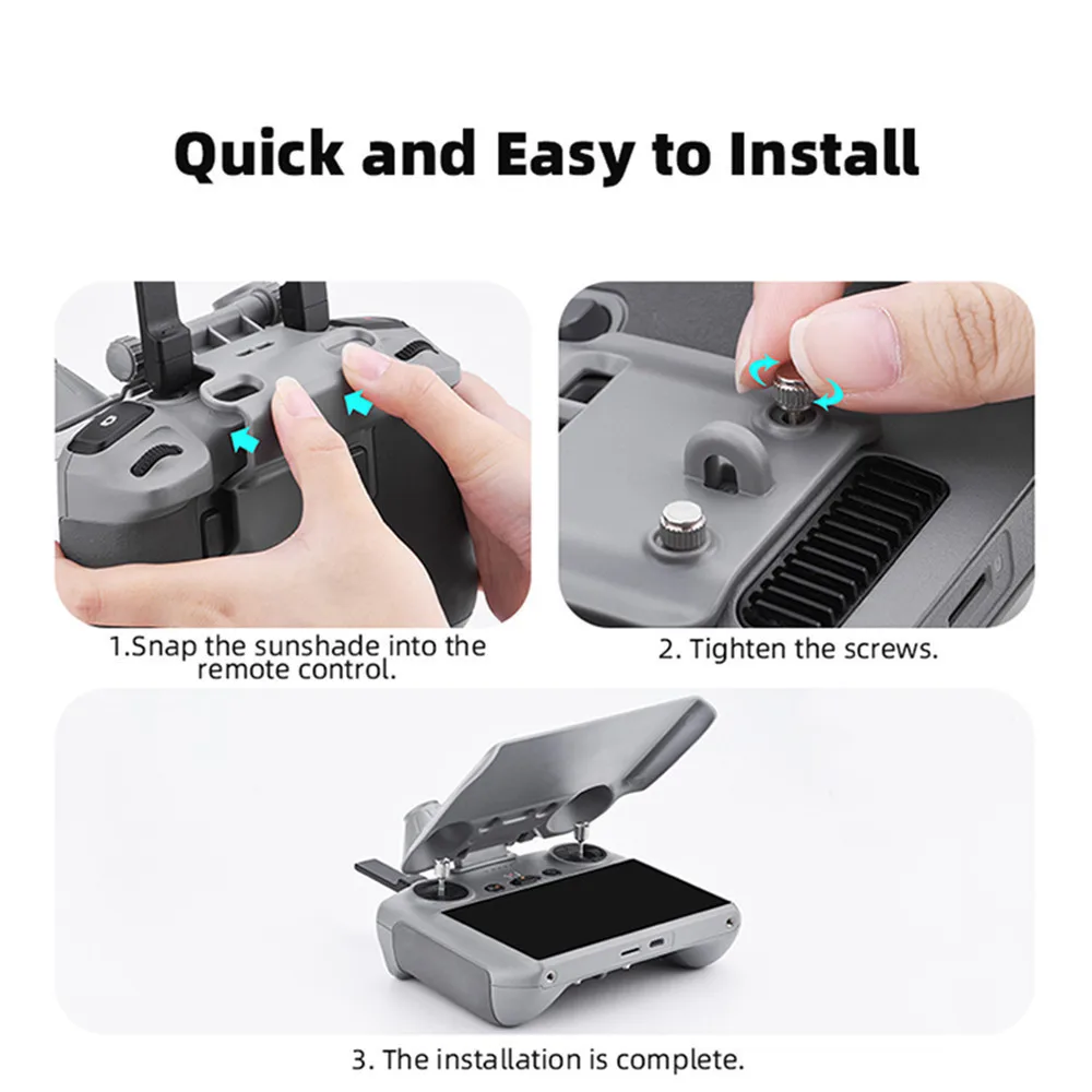 For Mini 4 Pro Remote Control Sun Hood Sunshade for DJI Mini 4 Pro Drone RC 2 Screen Controller Accessories