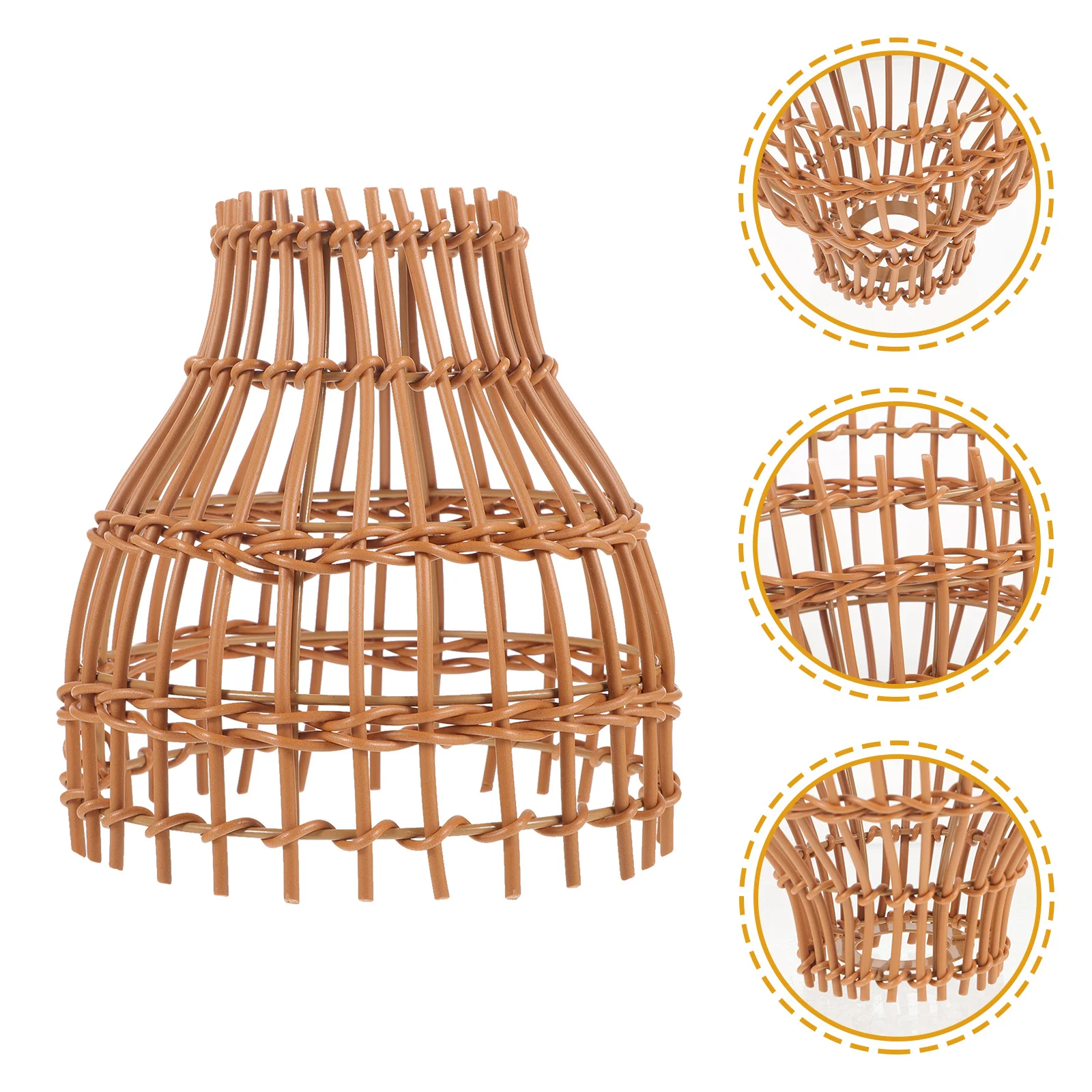 

Imitation Rattan Pendant Lamp Shade Handmade Woven Ceiling Light Cover Rustic Woven Lampshade Lamp Shades Lampshade Replacement