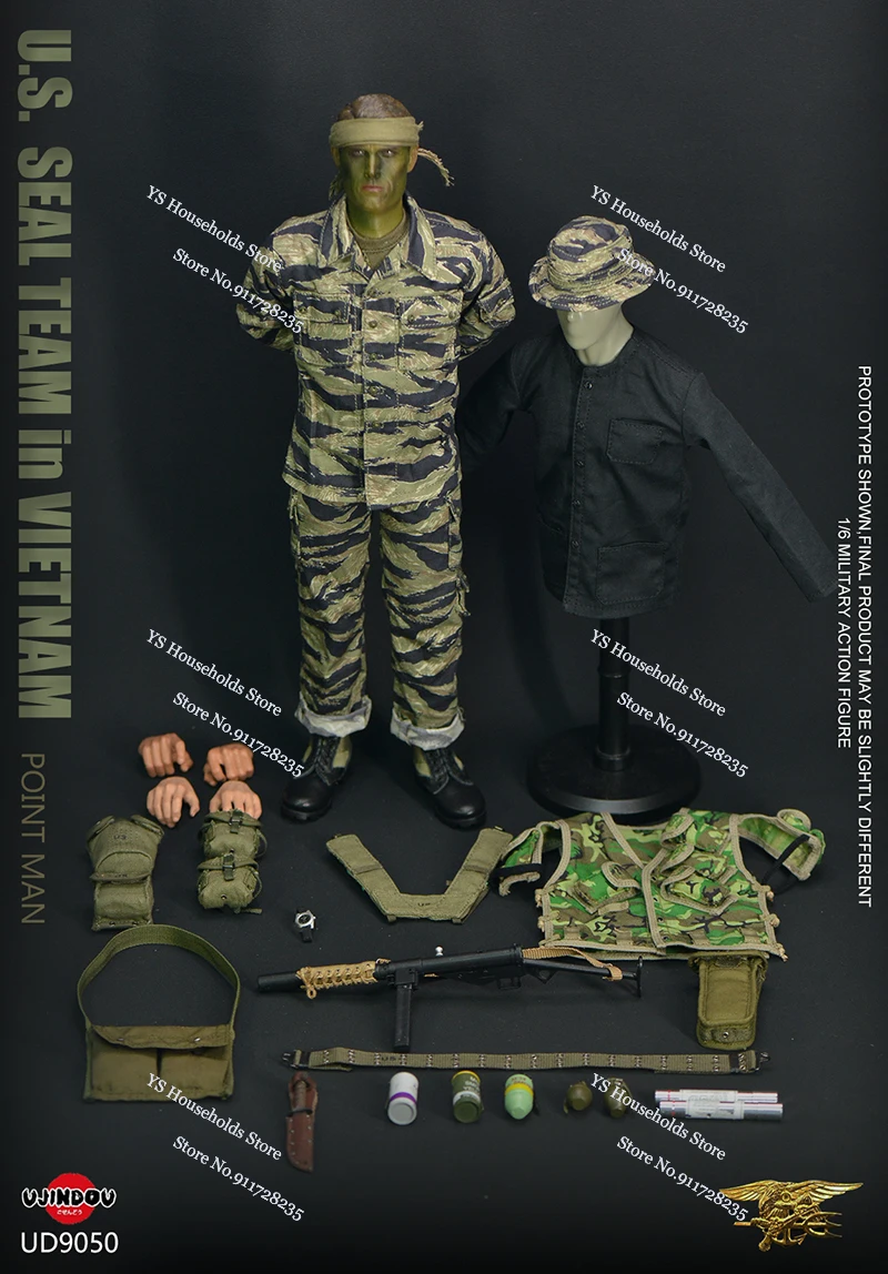 UJINDOU UD9050 1/6 US SEAL TEAM in Vietnam Point Man Panno Action Figure Militare Statico Fucile Ornamento 12 pollici Soldato Modello