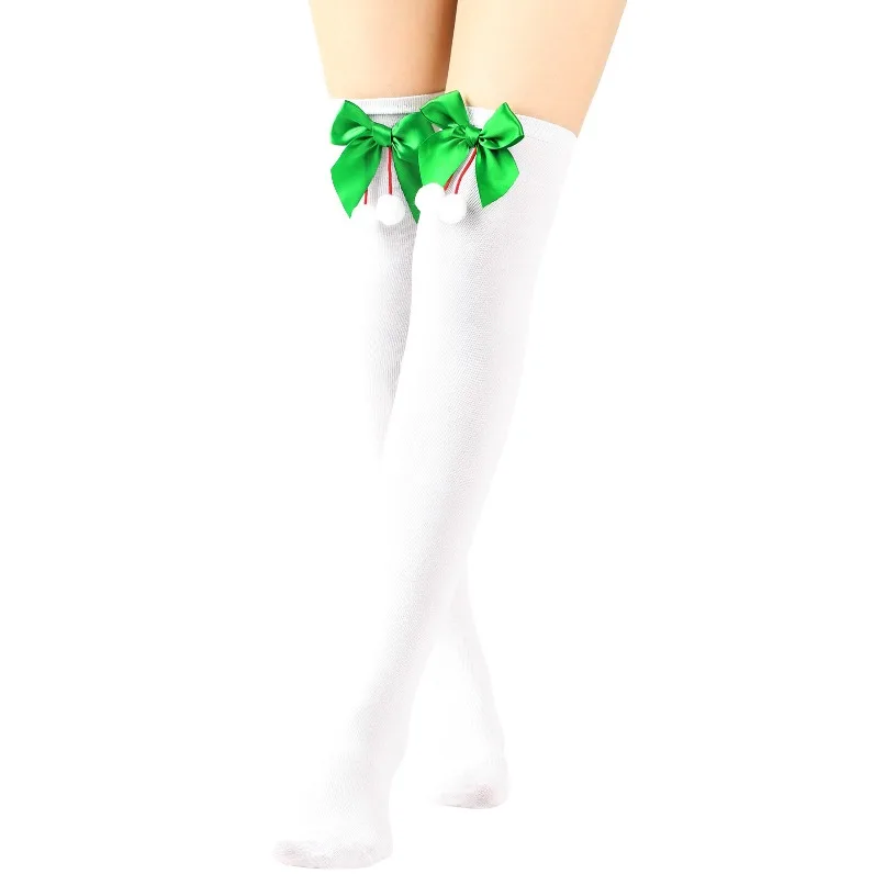 

Long Sock Striped Womens Thigh High Stocking Bow Knot Ladies Girls Over Above Knee Sock Ladies Female Kawaii Cute Christmas Gift