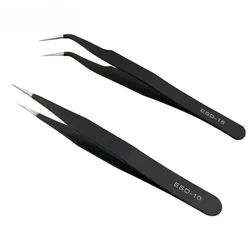 1PC Stainless Steel Straight and Curved Eyelashes Tweezers Eyelash Extension Tweezers Makeup Tools for False Eyelashes