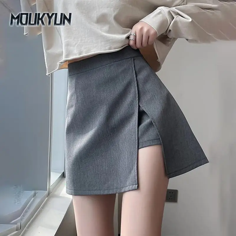 

Юбки с боковым разрезом, женские мини-юбки с высокой талией, офисные Mujer, универсальные модные, нежные, темпераментные, повседневные, девичьи, Faldas Young Ins