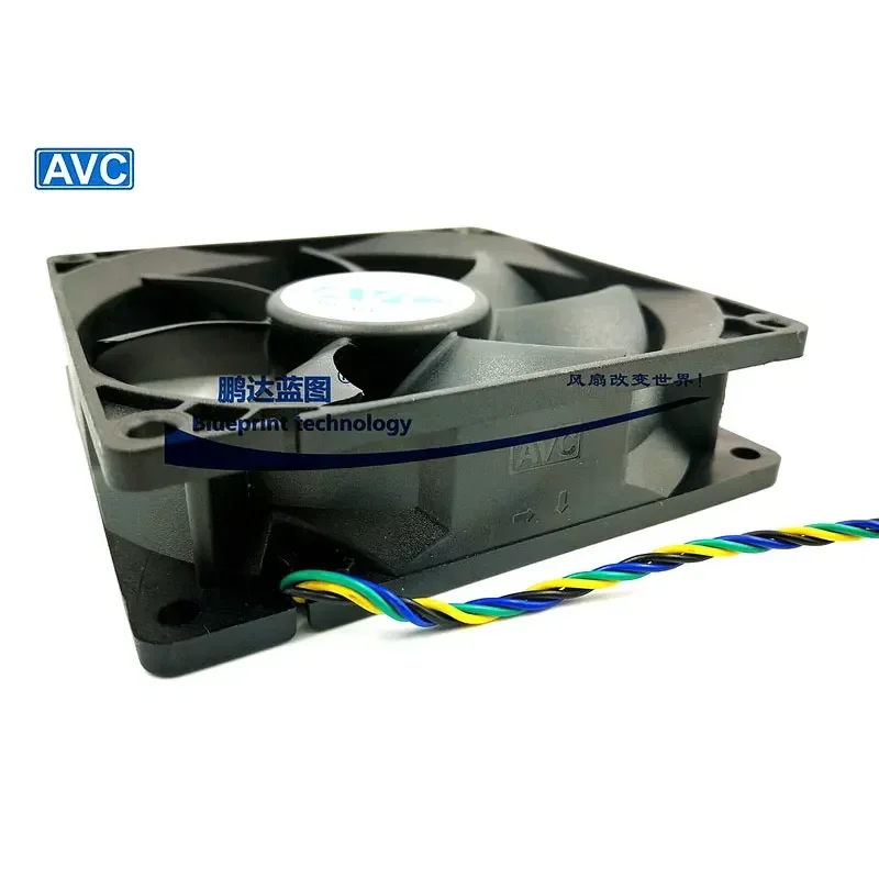 Ventilador de refrigeração original avc 9025 92mm 90mm 12v 0,5a 90*90*25mm 92*92*25mmventilador para cpu ventilador de refrigeração ds09225r12h com pwm 4 pinos