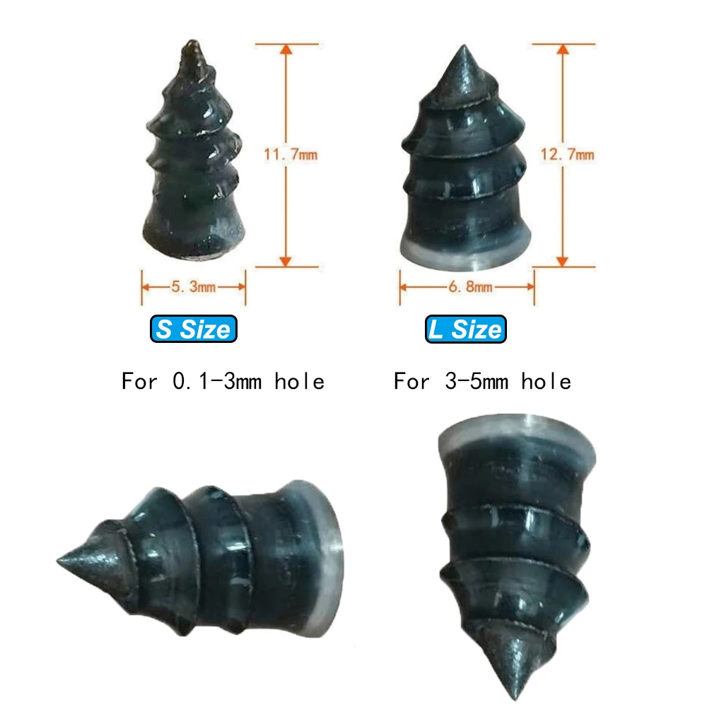 真空タイヤ修理セット ホイール用ネイルキット 車 オートバイ スクーター ゴム チューブレス タイヤ修理ツール 接着剤不要の修理 タイヤネイル