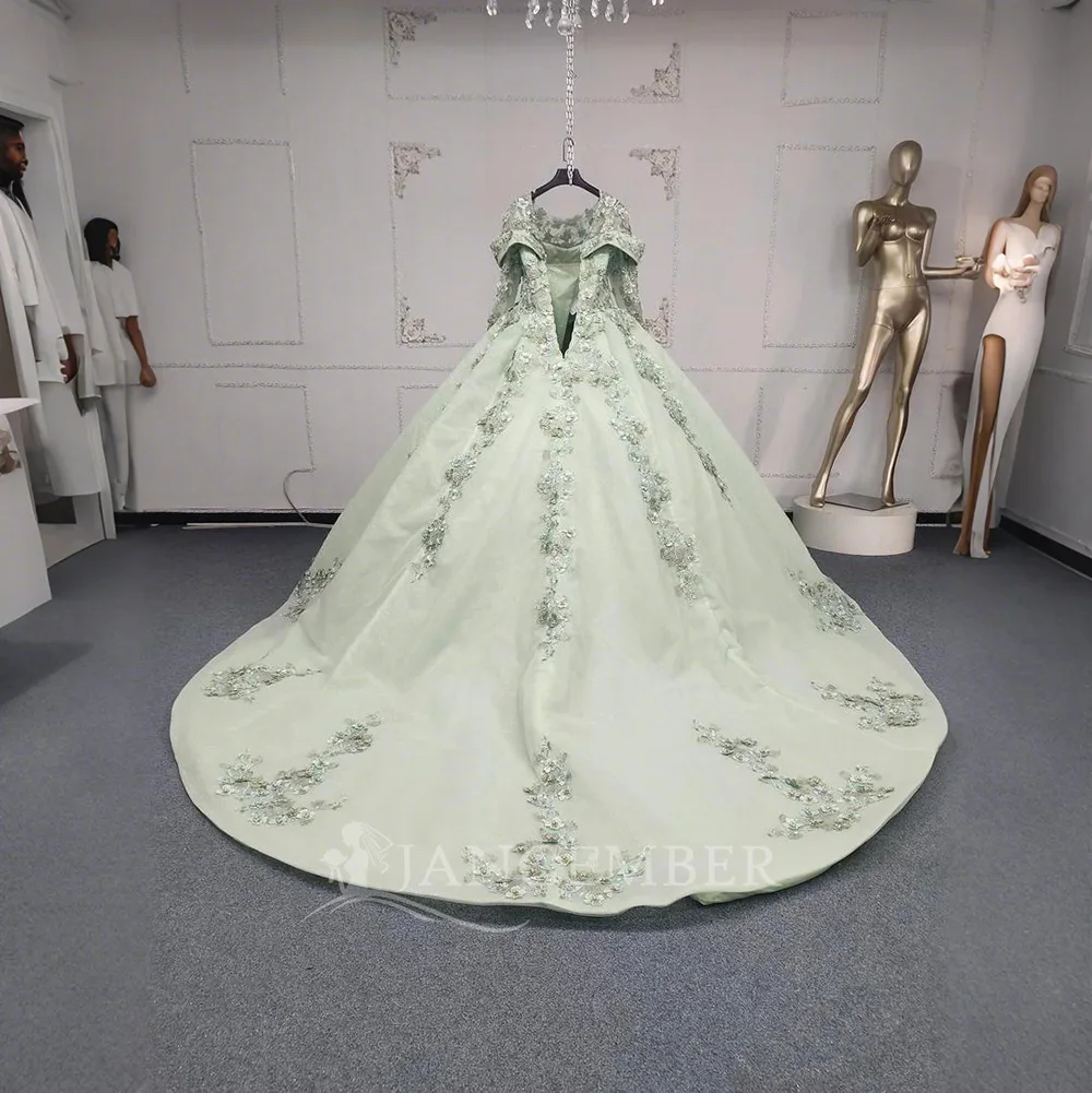 فستان Quinceanera سباركلي حلو 16 ثوب حفلة بأكمام طويلة خرزة لامعة ترتر ذهبي مزين بفيستدوس دي XV Anos مخصص #2