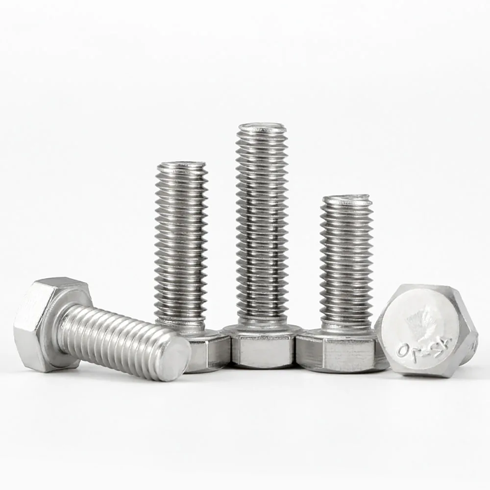 1/2/5/10pc M4-M12 Left Thread Screw Outside Hexagon Reverse Fine Tooth Bolt A2Stainless Steel External Hex Head Screws L=6-100mm