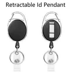 Retractable Id Pendant Badge Reel Roulette Id Badge Holder Retractable Lanyard Holder for Id Card Portagafetes HZ03