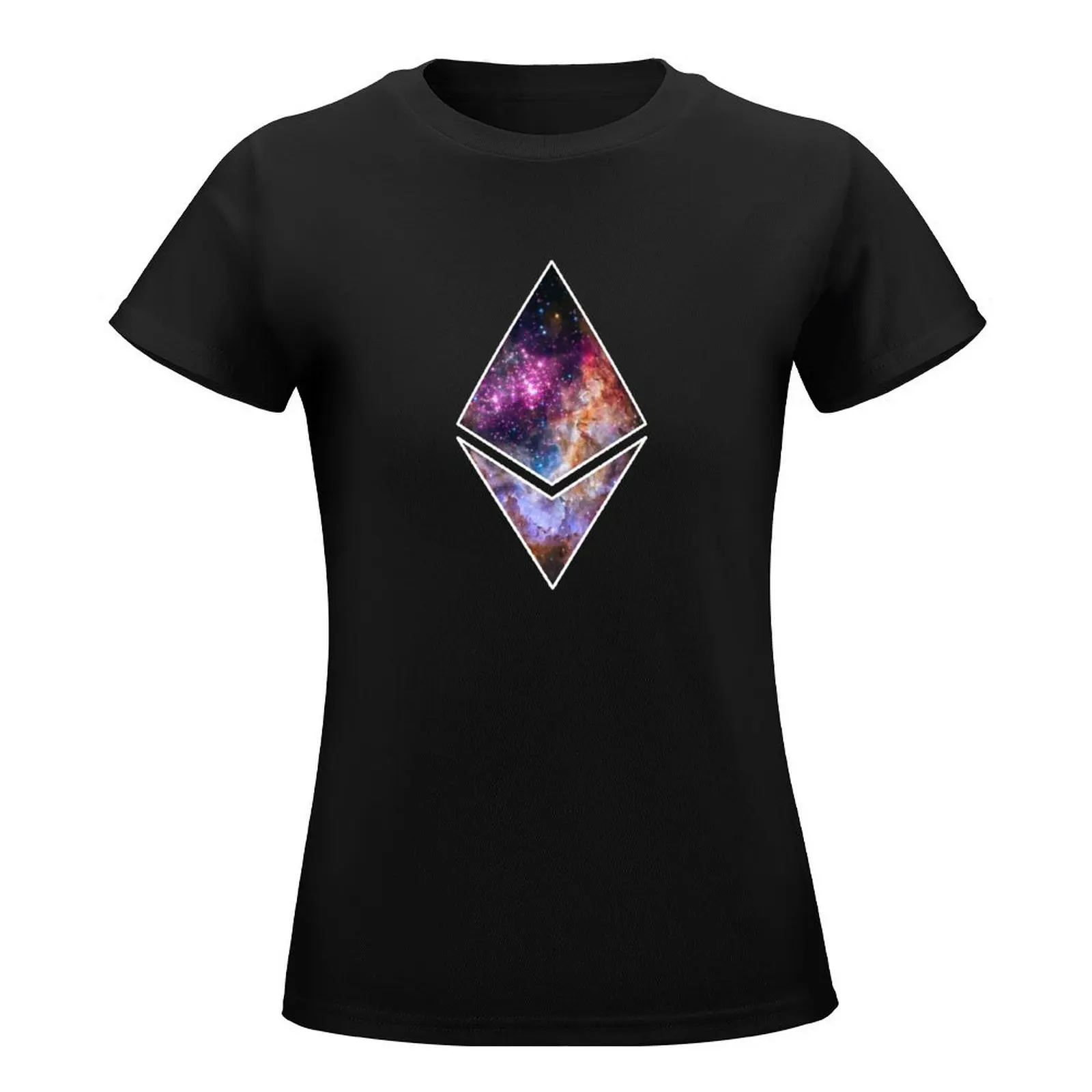 Deep Space Ethereum Crypto Aesthetic Cryptocurrency T-Shirt oversized heavyweights funny rock and roll t shirts for Women