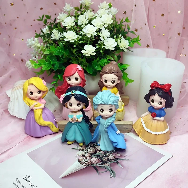 3D Princess Girls Gypsum Candle Mold DIY Dresses Girl Epoxy Resin Making Tool Handmade Candle Silicone Wax Mould Art Decor Gifts