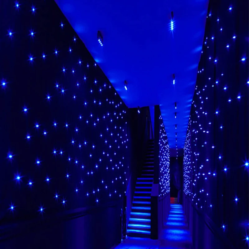 

LED Backdrop LED Star Cloth Starry Sky Curtain Background Screen DMX512 for Stage Pub DJ Wedding Party Show 2x3m 3x3m 3x4m 4x6m