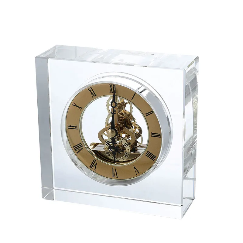 

Crystal clock desk clock, living room office decorative ornament clock