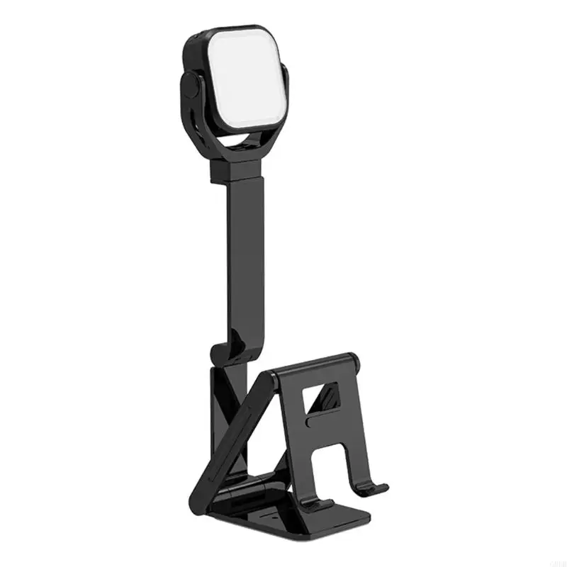 

G8DB 5W складной держатель телефона с регулируемым заливным световым подставкой для настольных компьютеров для селфи в прямом