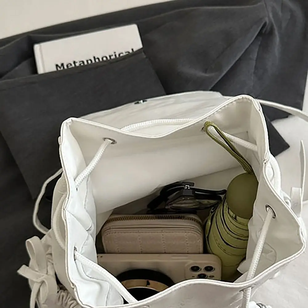 Mode Strik Schooltas Verstelbare Riem Waterdichte Twee Schoudertas Pu Grote Capaciteit Rugzak Student