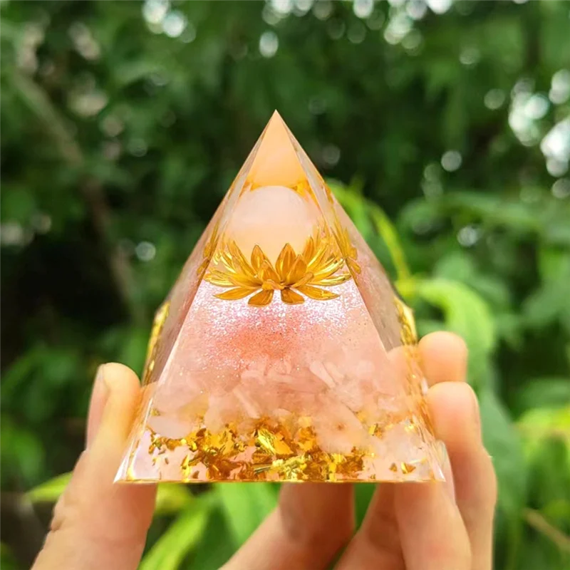 AS98-C Pyramid Ornaments Crystalenergy Generator Orgone Pyramid For E-Energy Protection Healing Meditation Crystal Chakra Durabl
