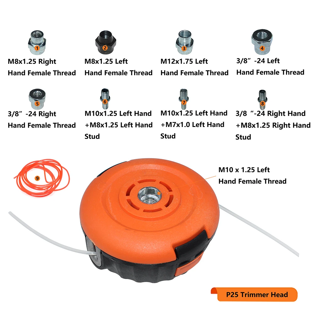 P25 Trimmer Head For Poulan SM132 SM132LE SM30SB SM705 SM706 SST25 W25SFK U4000C Poulan Pro PPB200 PPB200E PPB250E PPB300 PPB335