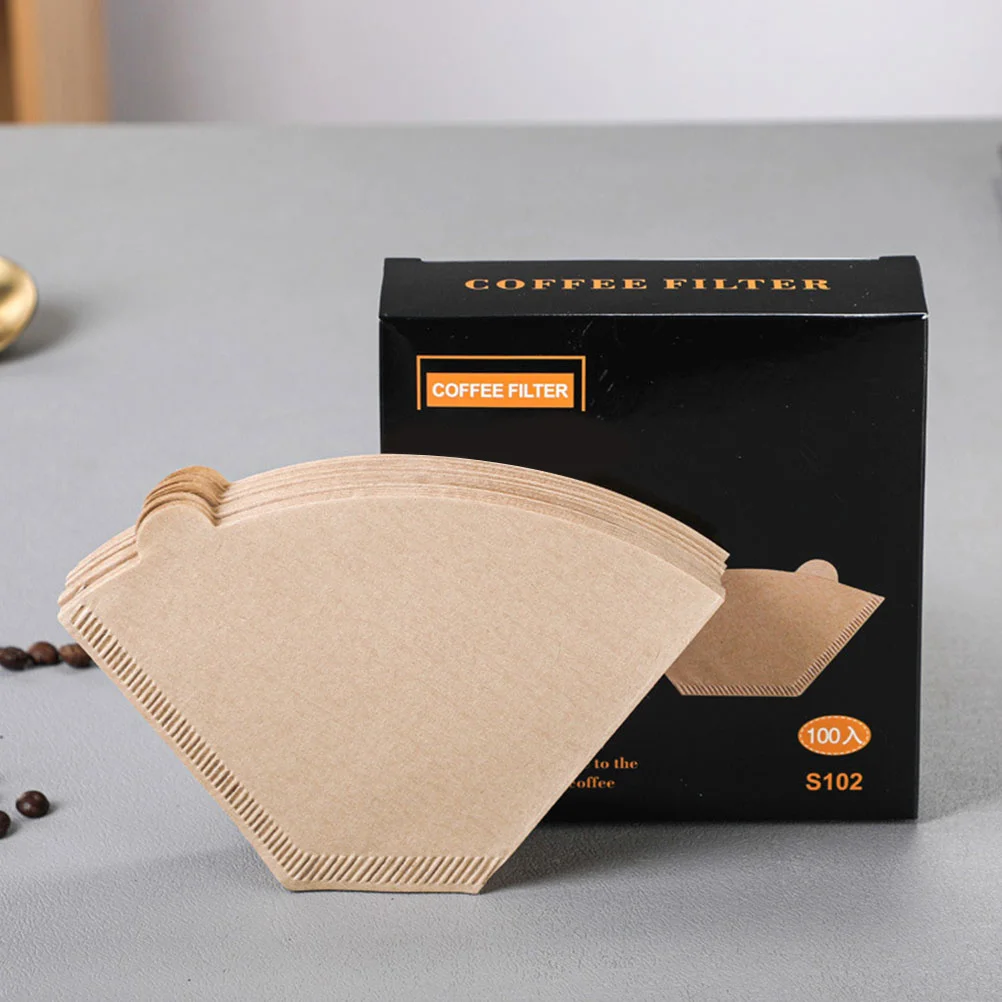 

100Pcs Disposable Coffee Filter Paper Cones Easy Use Single Use Coffee Filter Disposable Filtering Papers