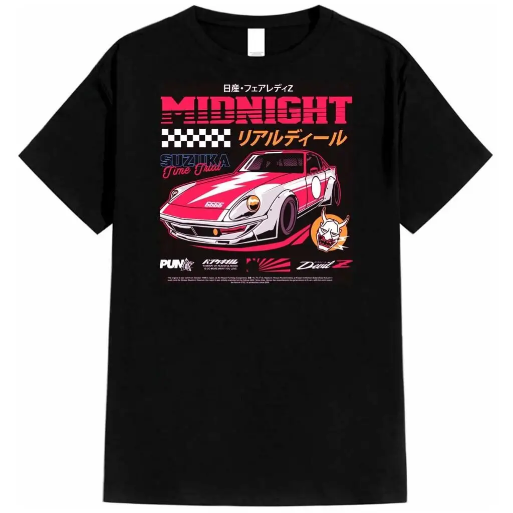 kaos Baju Vintage Mobil MIDNIGHT SUZUKA Bahan 24s