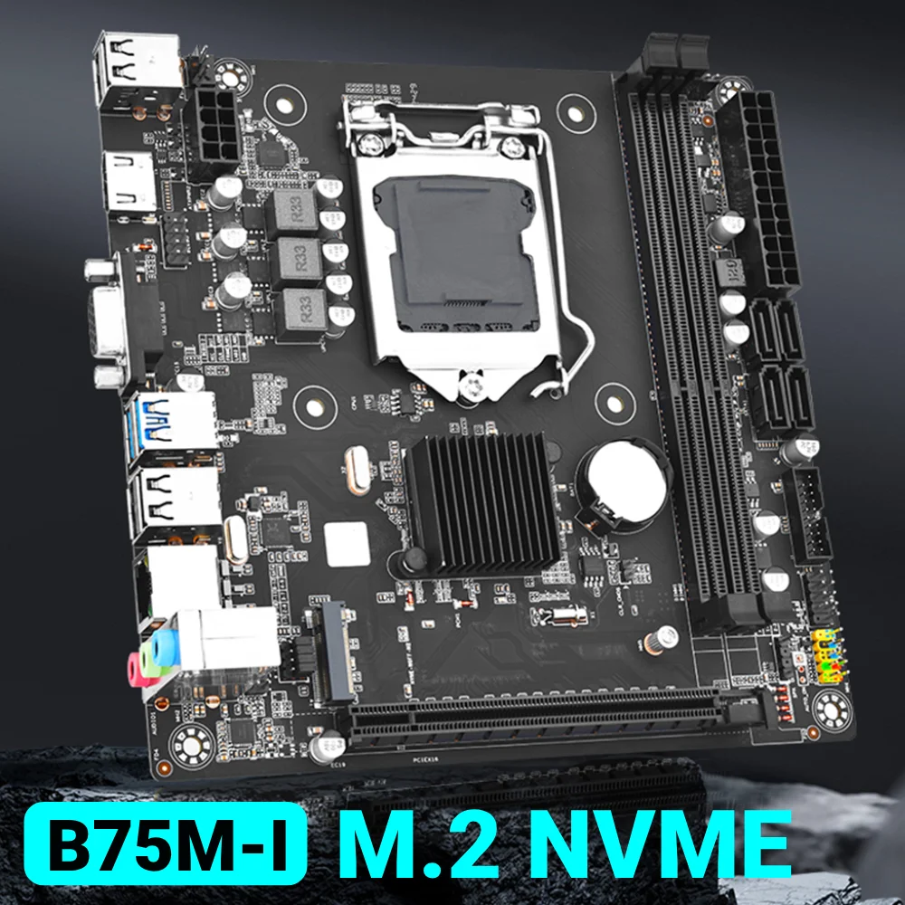 

B75M-I Desktop Motherboard LGA 1155 Mini-ITX DDR3 16GB Computer Motherboard Computer Main Board Support M.2 NVME HDMI+VGA
