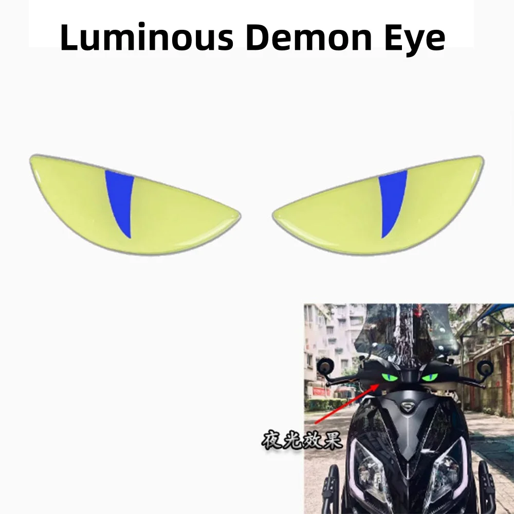 

3D Luminous Vinyl Motorcycle Reflective Sticker Cute Eyes Scooter Windshield Decal Accessories For BMW Honda Yamaha Suzuki Vespa