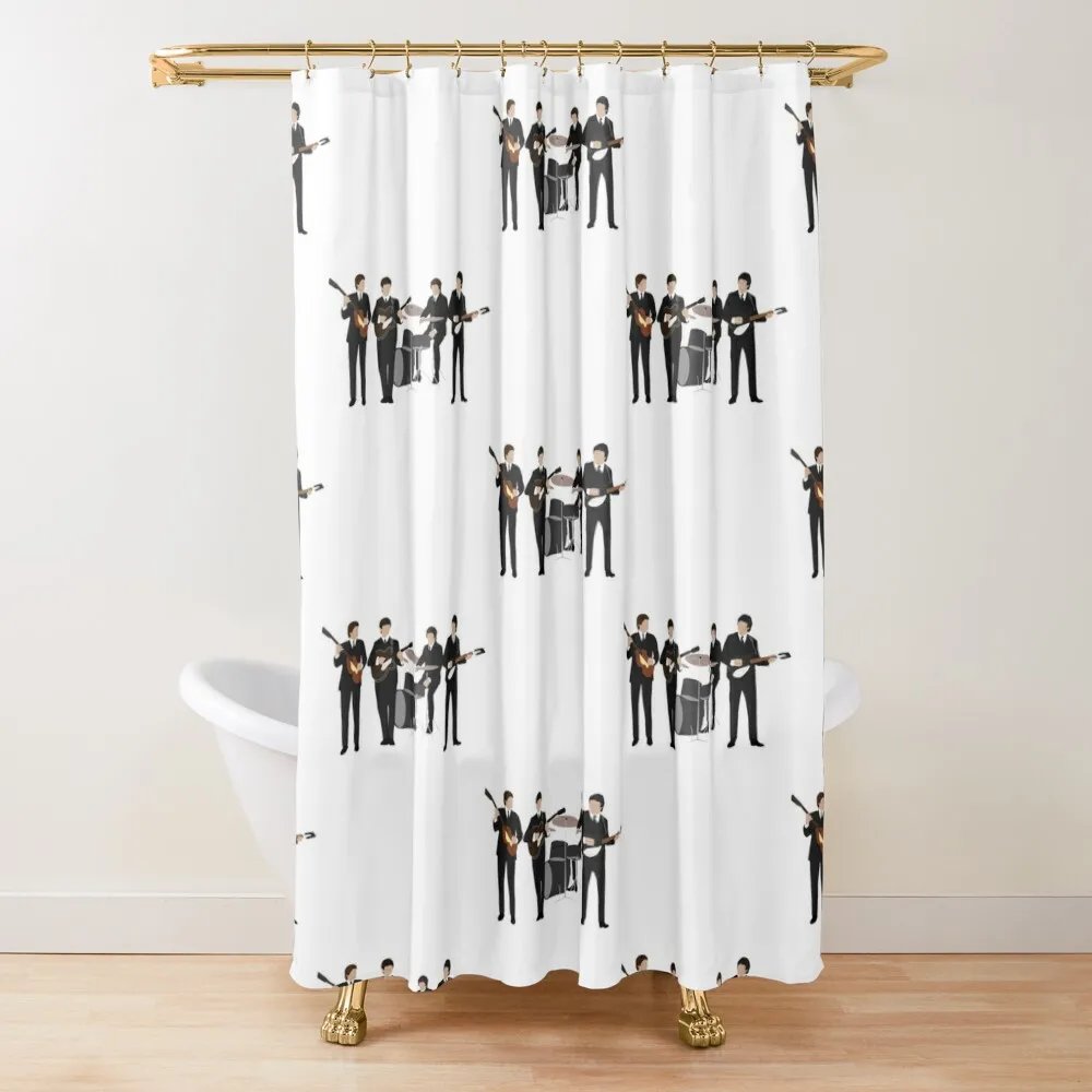

Beatle Vintage Line UpPerfect GiftBeatles Shower Curtain Shower Sets For Bathroom Bathroom For Shower Bathroom Curtain