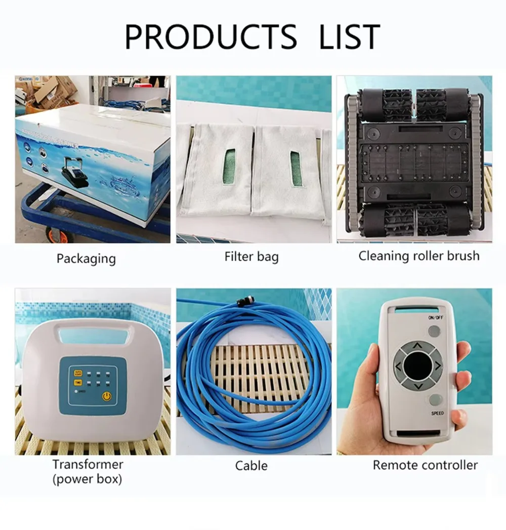 Robotic Automatic Robot Swimming Pool Cleaner Cordless App with 30m Cable for Water Centers