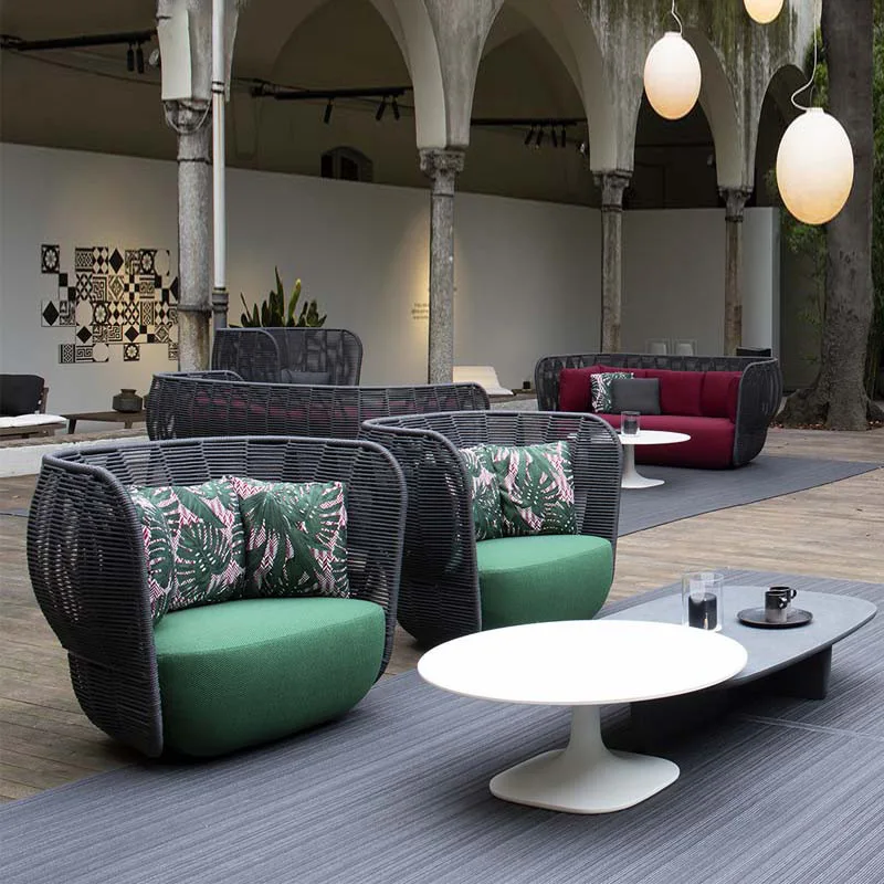 

Outdoor leisure rattan sofa villa courtyard furniture garden outdoor