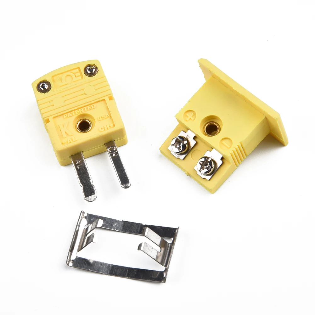 Yellow Thermocouple Socket Shell Plug Adaptor Mini Thermometer K-Type Miniature Panel Mount Connector Nylon Plastic