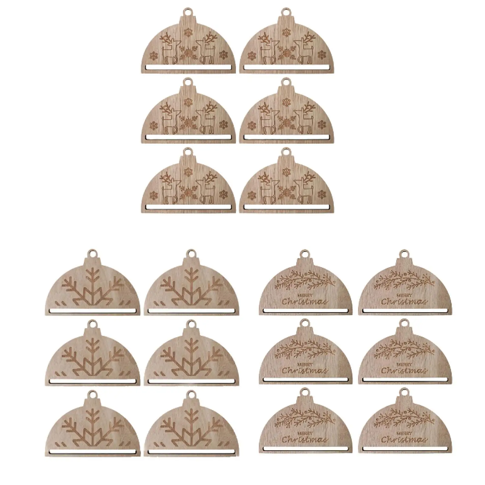 

6-х шт. деревянные елочные украшения для сезонных поделок