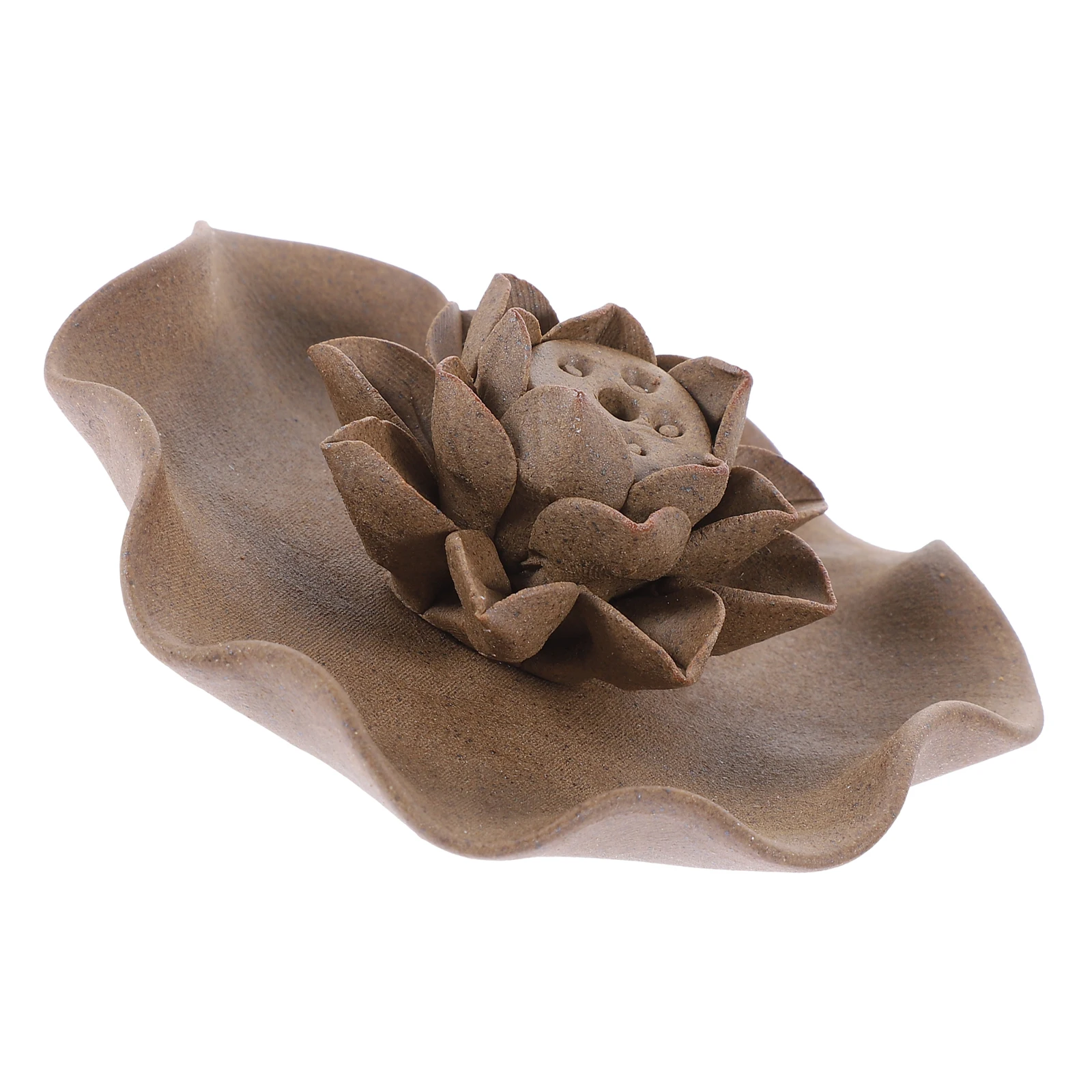 

Incense Tray Ceramic Zen Lotus Dual Purpose Holder Sticks Spiral Cone C Home Decoration Aromatherapy Plate Safe Round Edges
