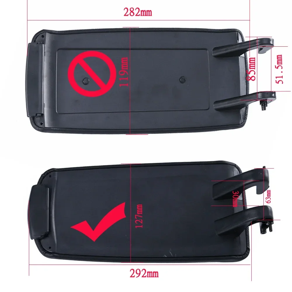 For Audi A4 B6 B7 2002-2007 Center Console Arm Rest Storage Box Lid Cover Auto Accessories Leather Car Armrest Latch Cover