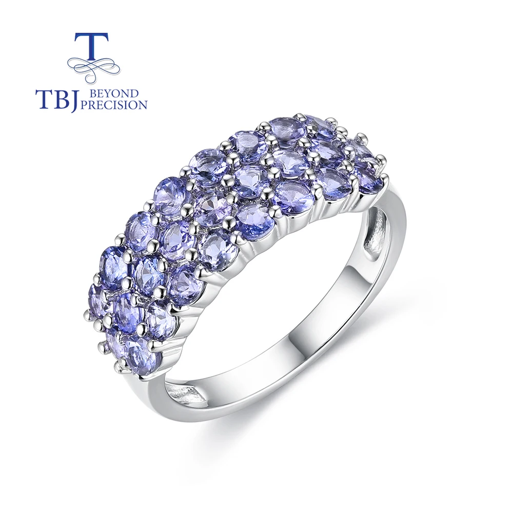 

Кольца из серебра S925 с классическим дизайном и натуральным голубым танзанитом, ювелирные изделия из натуральных драгоценных камней, изысканный подарок для женщин