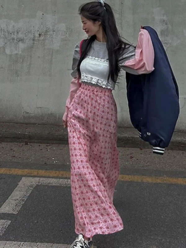 

Весна-лето, новая шикарная утягивающая юбка с высокой талией и цветочным принтом Fi Tail f Body, длинная юбка, женская уникальная юбка Faion Sensation