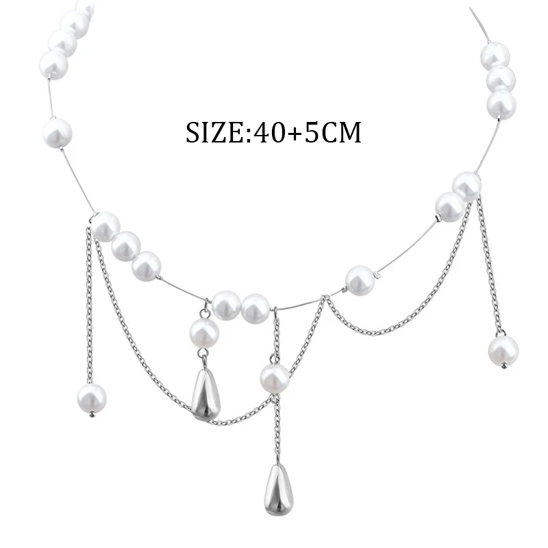 Prachtige Zoete Waterdruppel Parel Kwast Ketting Voor Vrouwen Meisjes Mode Persoonlijkheid Sleutelbeen Ketting Feestsieraden Accessoires