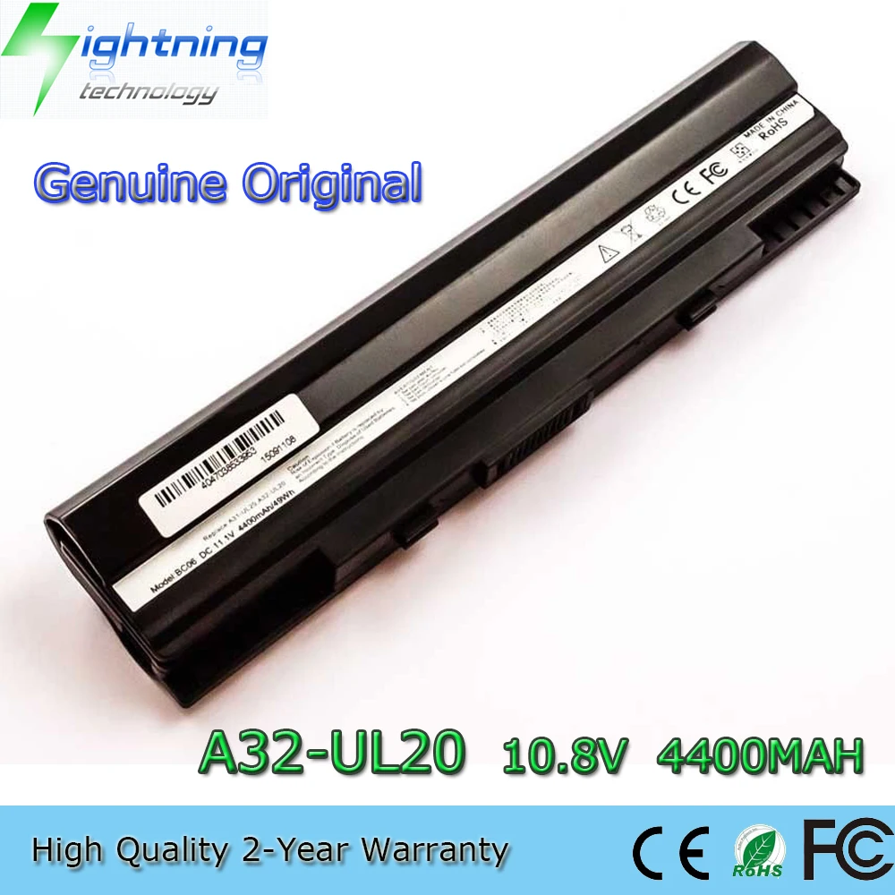 Brand New Genuine Original A32-UL20 11.1V 4400mAh Laptop Battery for Asus Eee PC 1201N-PU17-SL 1201T UL20 UL20A UL20A