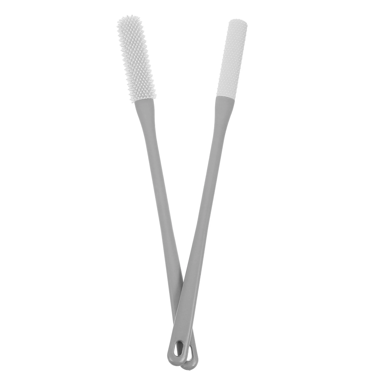 2 قطعة مقبض طويل منظف القدمين لينة سيليكون تو الأنظف إزالة الجلد الميت العناية بالقدم دش أداة المسنين النساء الحوامل