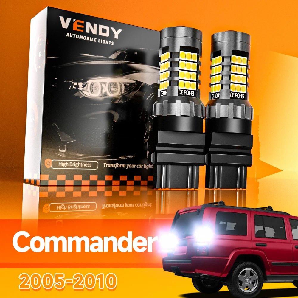 2 uds para Jeep Commander XK XH 2005-2010 luz LED de marcha atrás lámpara de respaldo 2006 2007 2008 2009 accesorios Canbus