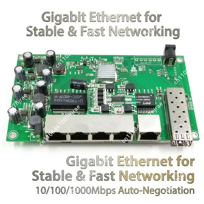 Multi Port 1000M Ethernet PoE Switch PCB Module 2 4 5 6 8 Channel Gigabit Network Circuit Board For Security Monitoring System